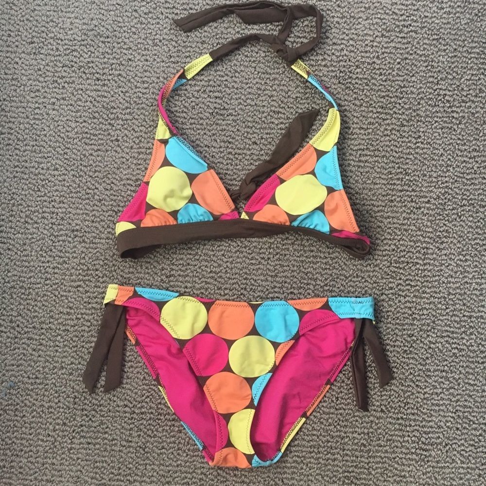 Aeropostale Multicolored Circle Bikini Juniors